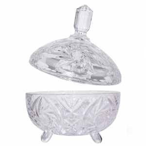 Bombonera Vidrio TG003 Bombonera de Vidrio con Tapa