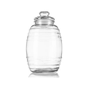 BARRIL DE VIDRIO Barril de Vidrio con Tapa 1 Lt