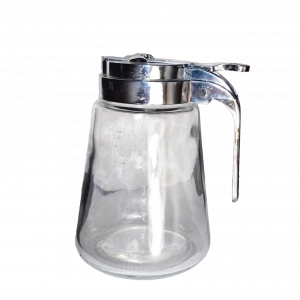 Mielera de vidrio con tapa metálica