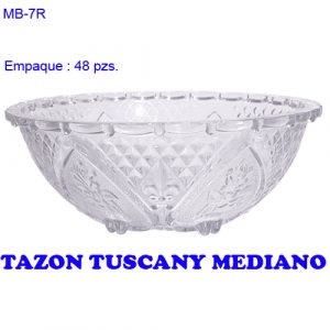 tazón de vidrio con diseño