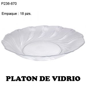 Platon grande de vidrio