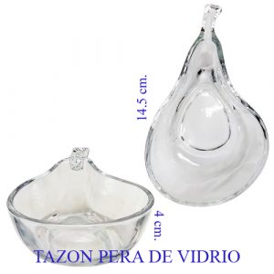 Tazón en forma de pera de vidrio