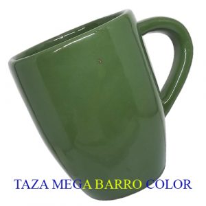 Taza Grande de barro color verde