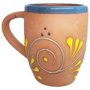 Taza grande de barro