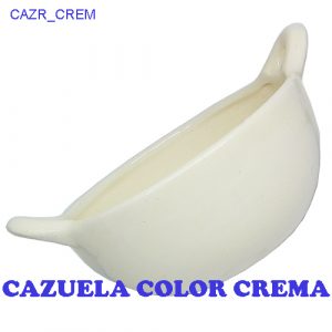 Cazuela color blanco ceramica