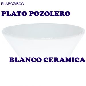 Plato pozolero color blanco