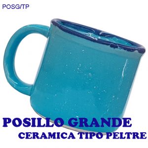 Posillo azul de cerámica