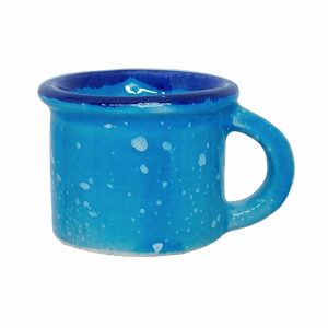 Mini posillo de cerámica pintado estilo peltre