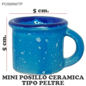 Mini posillo azul de cerámica