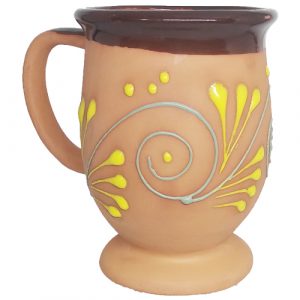 Tarro con forma de copa de ceramica