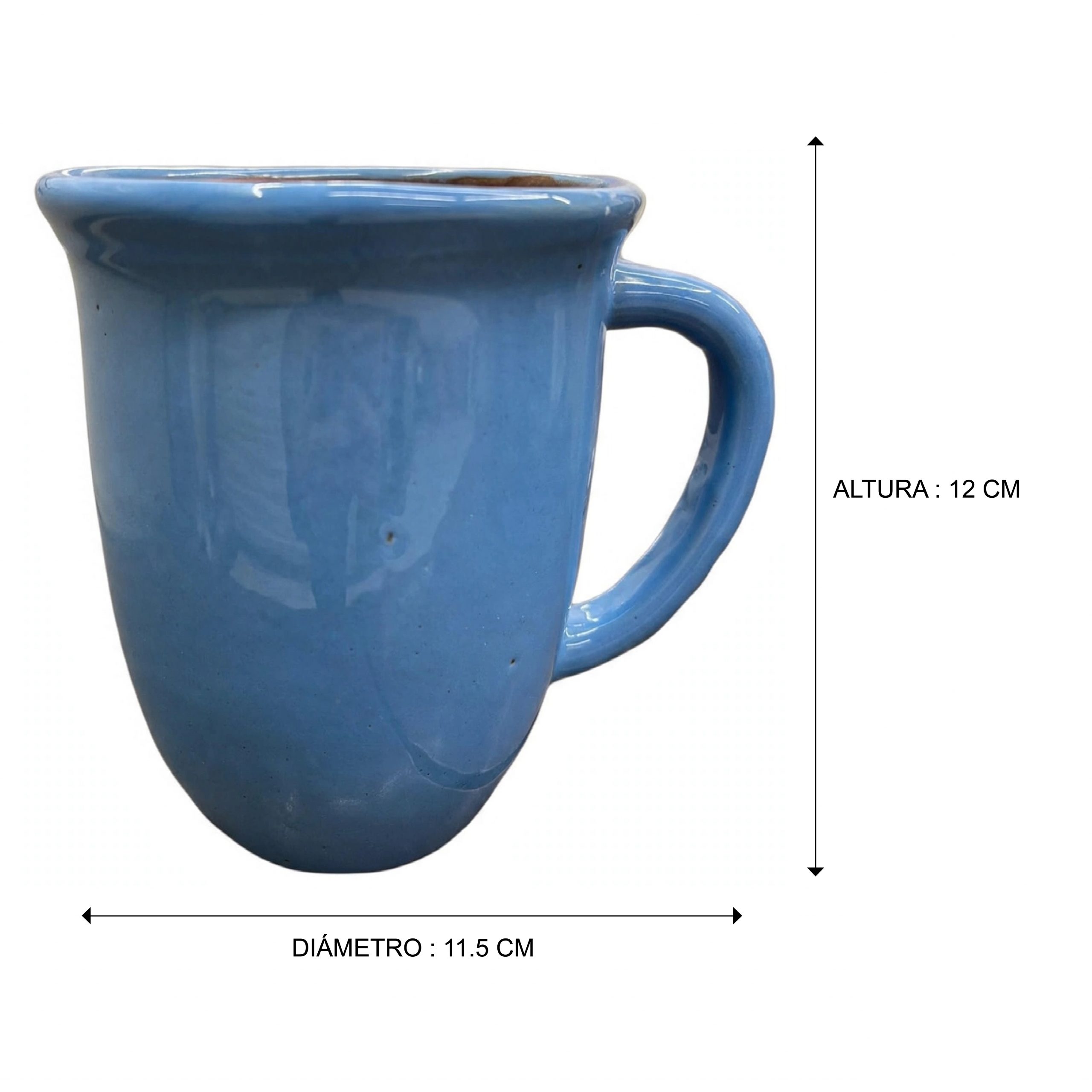 Taza alta de barro de colores - Imagen 4
