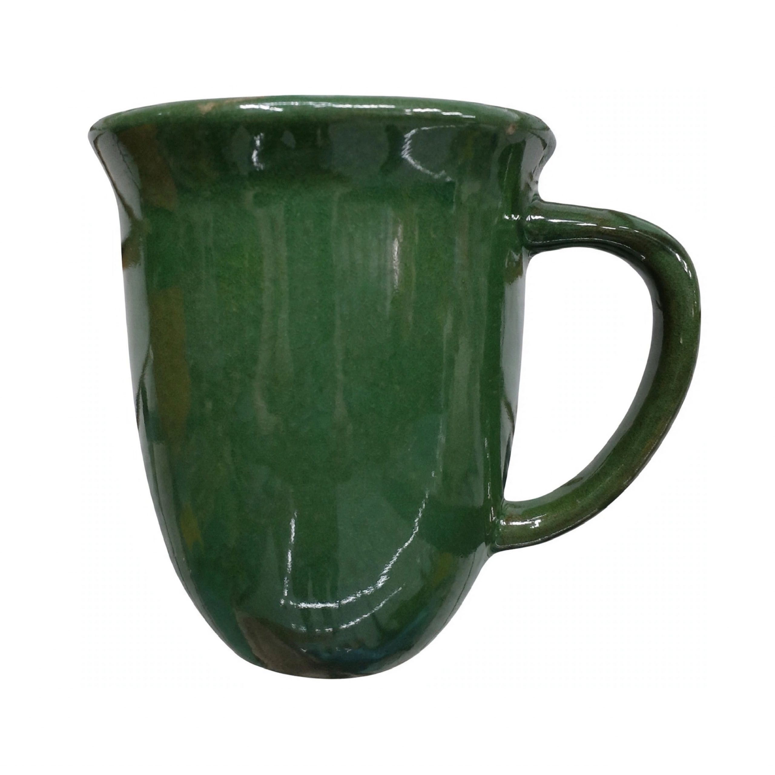 Taza alta de barro de colores