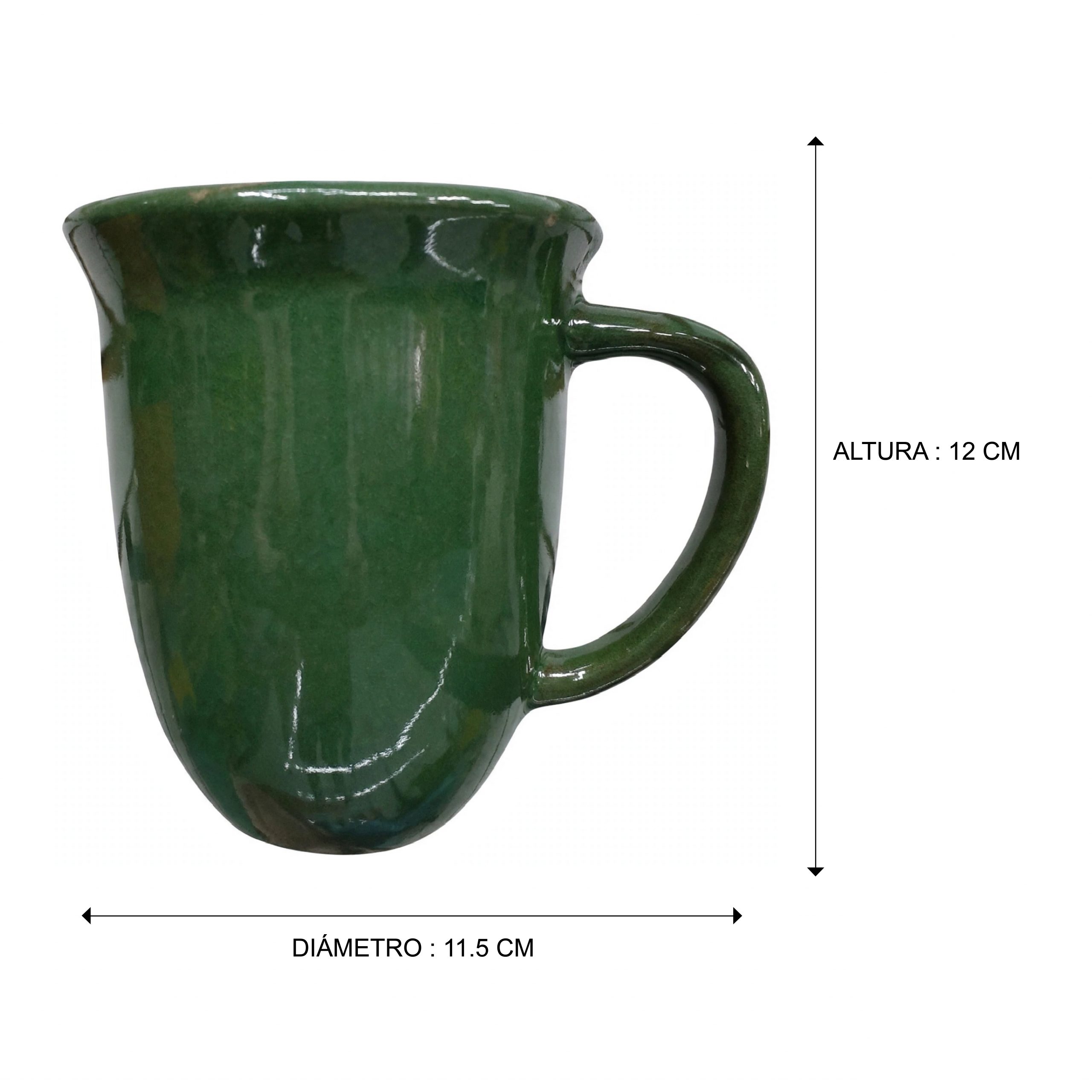 Taza alta de barro de colores - Imagen 2