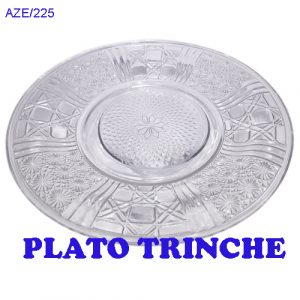 Plato grande de vidrio