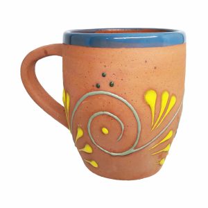 Taza mega de barro con diseño de espiga