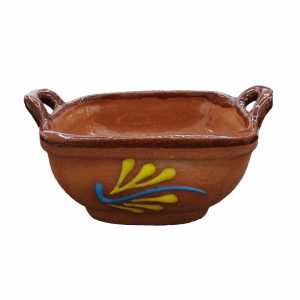 Cazuela cuadrada de barro espiga